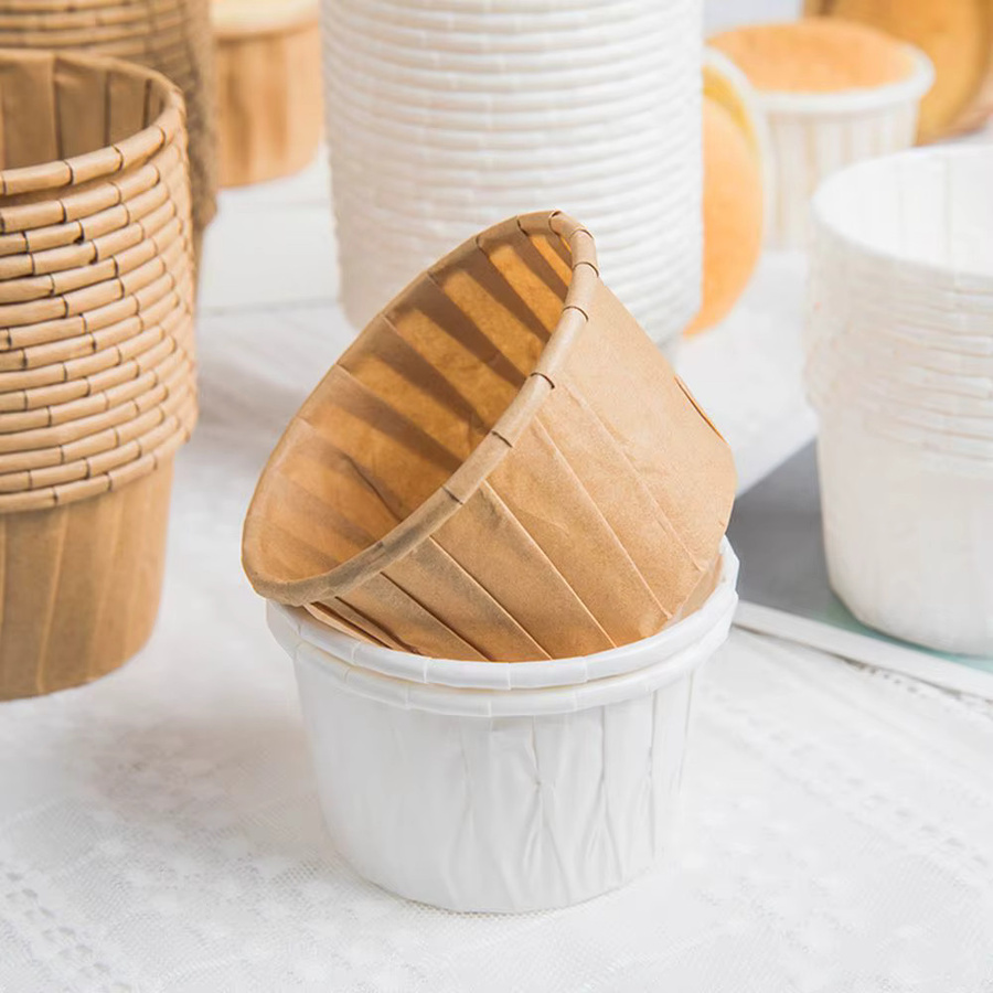 50 Stück Muffin-Papierförmchen in Grau, runde Cupcake-Backformen aus Papier für DIY-Backprojekte - Bild 2