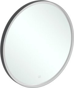 Villeroy & Boch Badspiegel Subway 3.0 LED rund, schwarz matt/weiß, B: 71,2 cm, T: 71,2 cm, H: 4,5 cm - Bild 1
