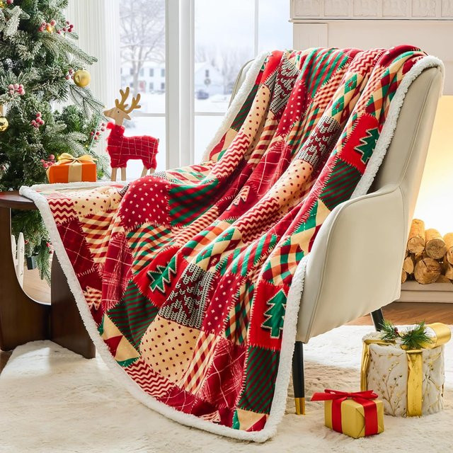 Nord Eco Fleecedecke mit Sherpa-Fleece in Multicolor - Bild 1