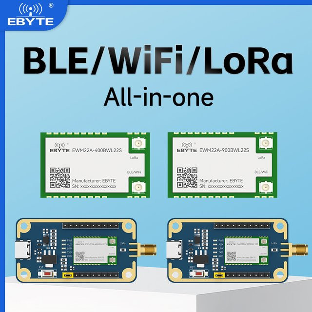 EBYTE EWM22A-900BWL22S All-in-One Drahtloses Modul mit BLE, WiFi und LoRa in Grün - Bild 1