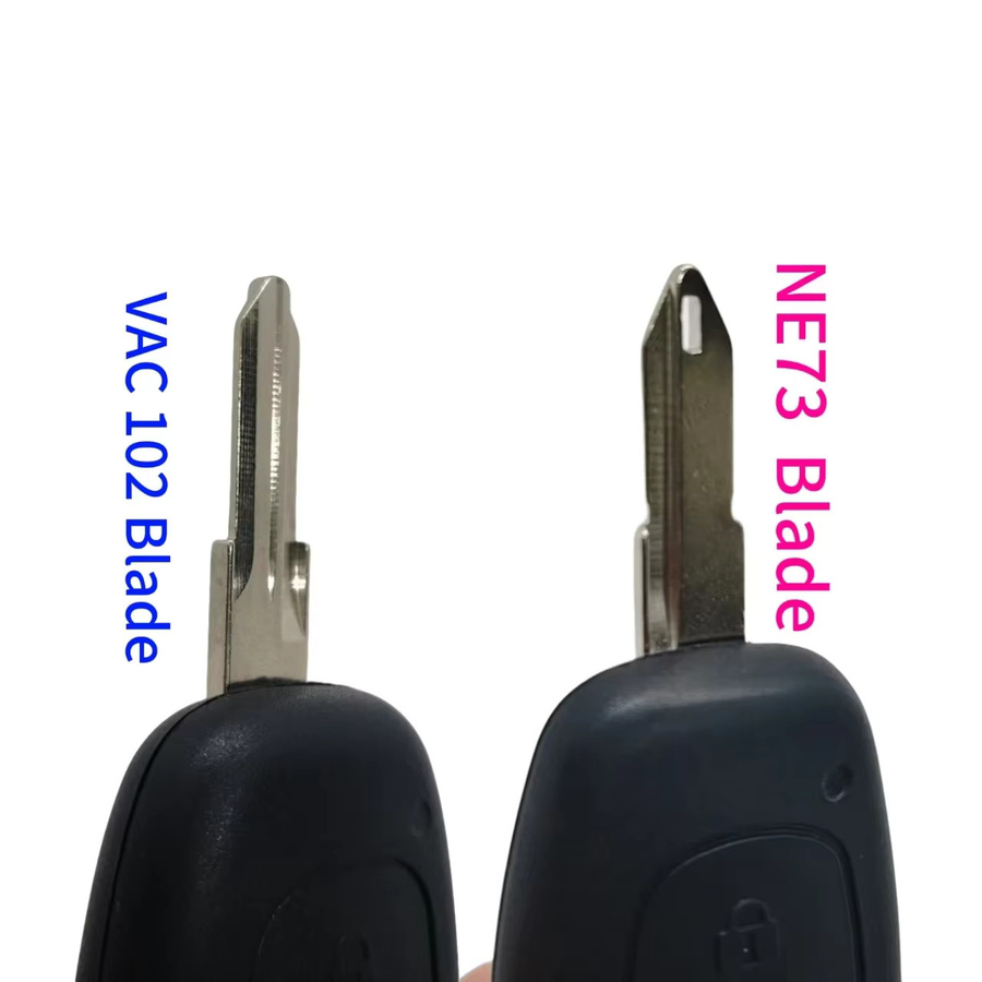 Da Shi Auto Schlüssel Fernbedienung für Renault Traffic Master Movano Kangoo Vivaro mit ID46 Chip PCF7946 433 MHz und 2 Tasten in Schwarz - Bild 3