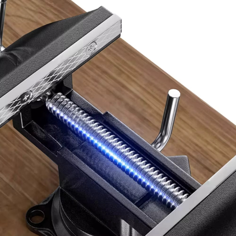 NIUXIANG Universal Schraubstock 360 Grad drehbar in Schwarz für Hobby und Bastelarbeiten - Bild 4