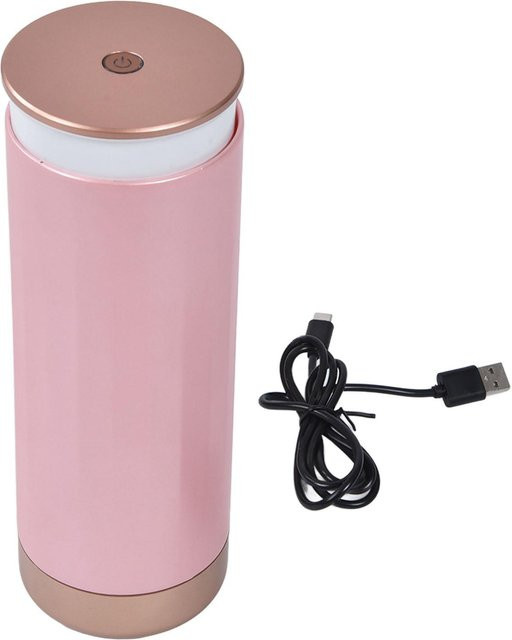 Make-up-Pinsel Aufbewahrungsbox mit LED-Anzeige und Staubschutzhülle, Rosa - Bild 1