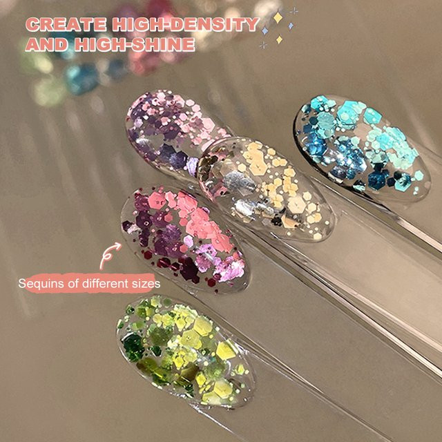 Kaniu Glitter Gel Polish, 5 ml, Platinum Gold Silber, Glänzend - Bild 1