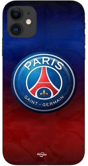 Maniacase Handyhülle für Apple iPhone 12 mit PSG Logo in Schwarz und Bunt aus flexiblem Silikon - Bild 1