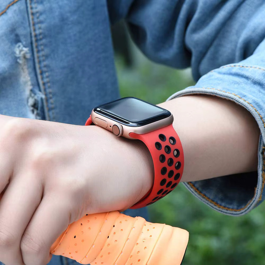 Silikonarmband, Schwarz, für Apple Watch - Bild 4