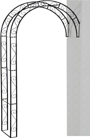 Siena Garden Rosenbogen Cambridge aus Metall in Schwarz B: 130 cm, T: 38 cm, H: 245 cm - Bild 1