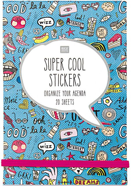 Rico Design Paper Poetry Stickerbuch in Blau mit 20 Blatt - Bild 1