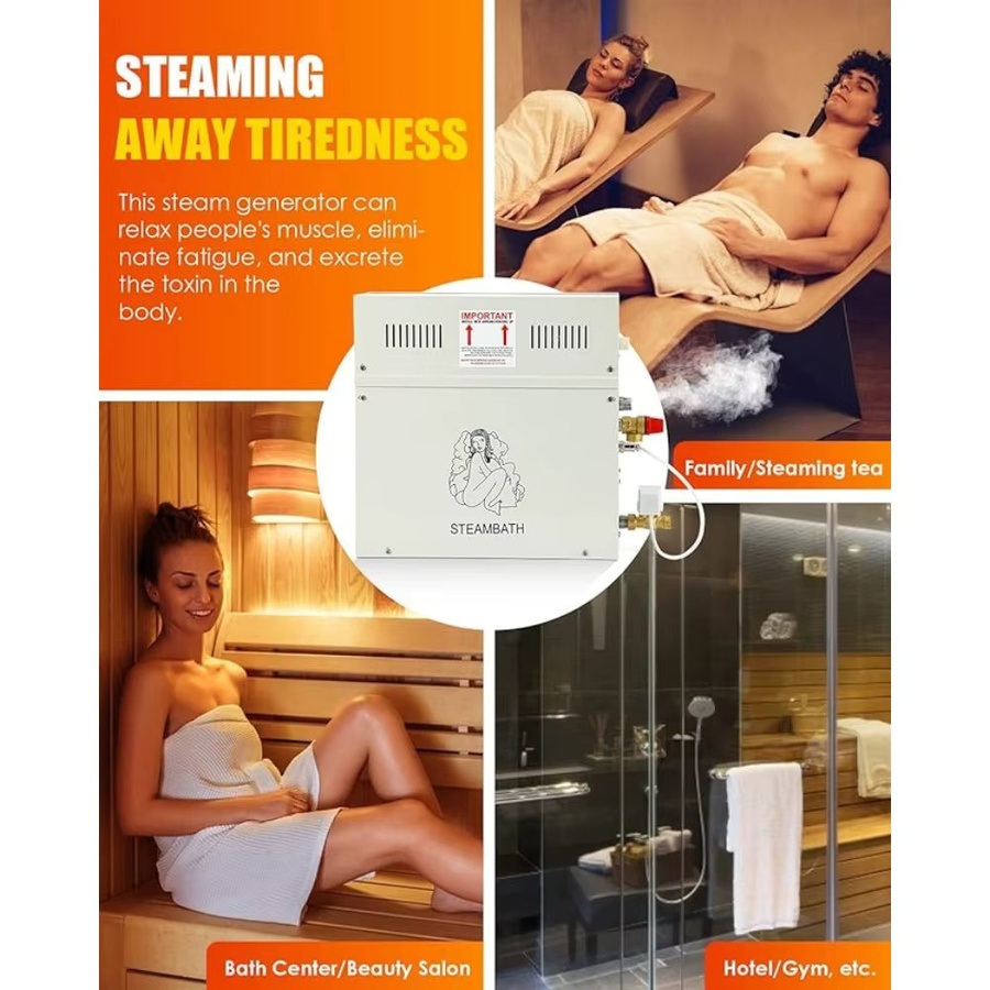 XMSJ Dampfgenerator für Sauna, Bad und SPA mit Digitalsteuerung in Weiß - Bild 3