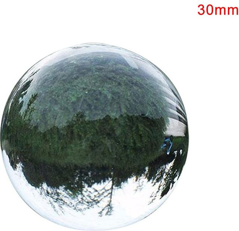 Transparente Kristallkugel aus Glas von Our Sweet Home, runde Glasdekoration in Weiß, Durchmesser: 30 mm - Bild 1