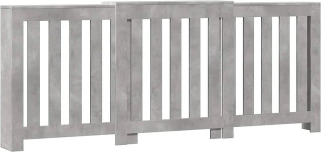 vidaXL Heizkörperverkleidung in Betongrau mit modernem Latten-Design aus Holzwerkstoff, B/T/H: 205 x 21,5 x 83,5 cm - Bild 1