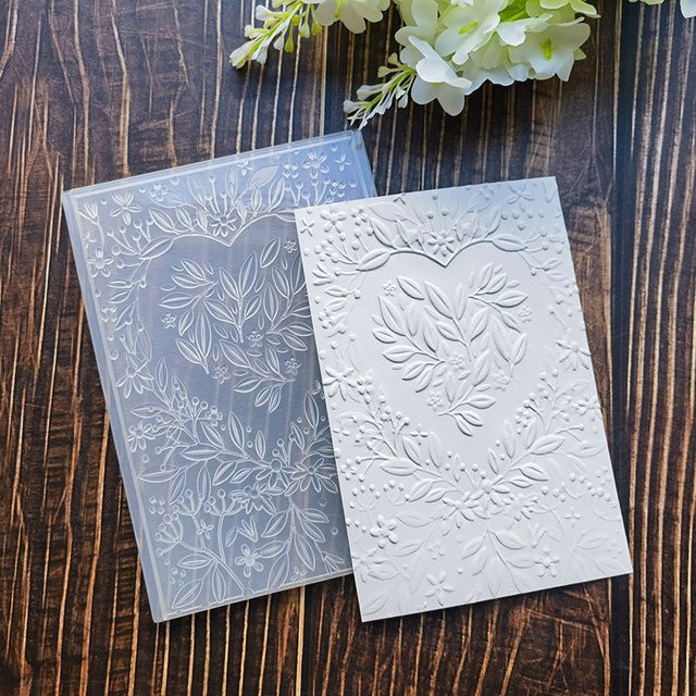 Elegantes 3D Bastelpapier mit herzförmigem Blumen-Design für dein DIY-Sammelalbum, 1-teiliges Set - Bild 1