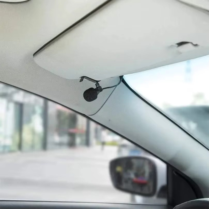 VIKEFON Lavalier Stereo Mini Mikrofon mit 3,5mm Klinkenstecker in Schwarz für Auto DVD Radio - Bild 2