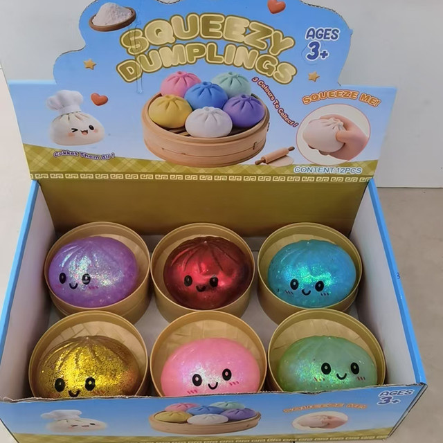 Bandai Dumpling-Squishies, Stressball, multicolour, blue - Bild 1