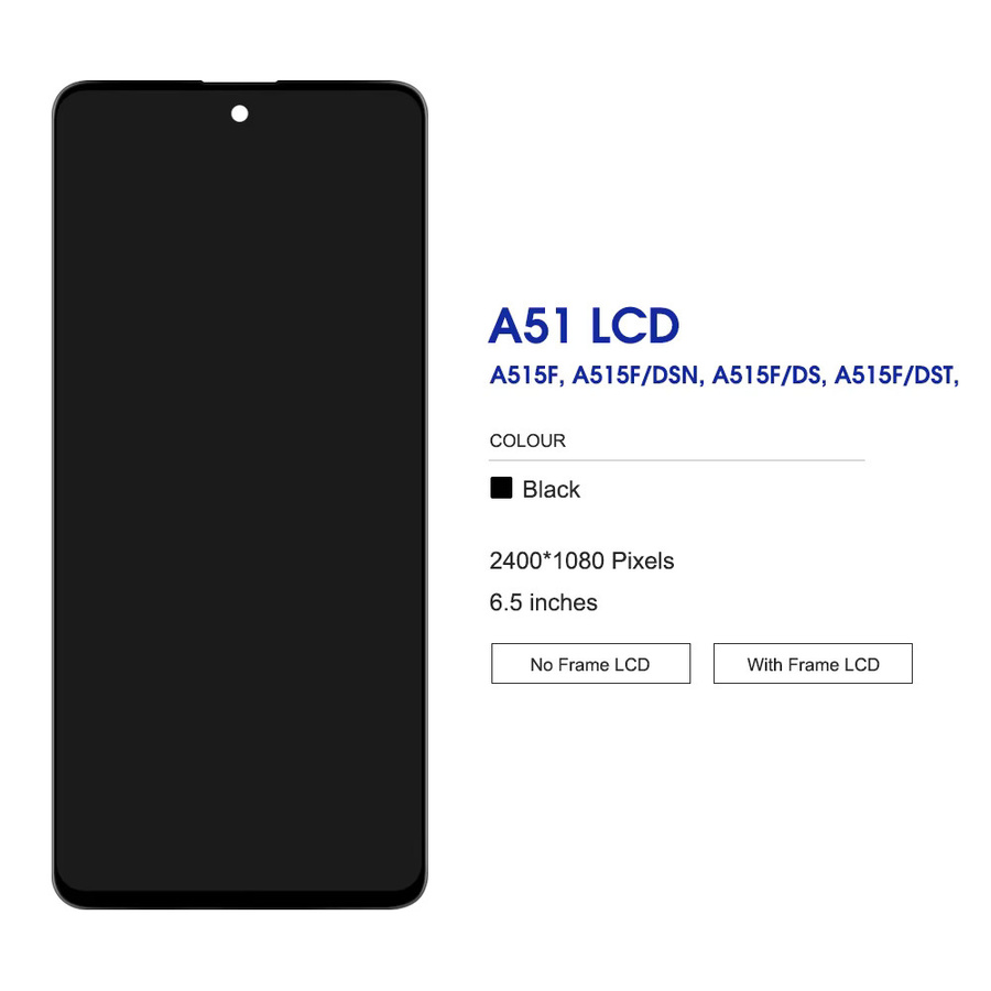 Samsung A51 LCD Touch Screen AMOLED Display mit Digitizer in Schwarz für SM-A515F/DS - Bild 2