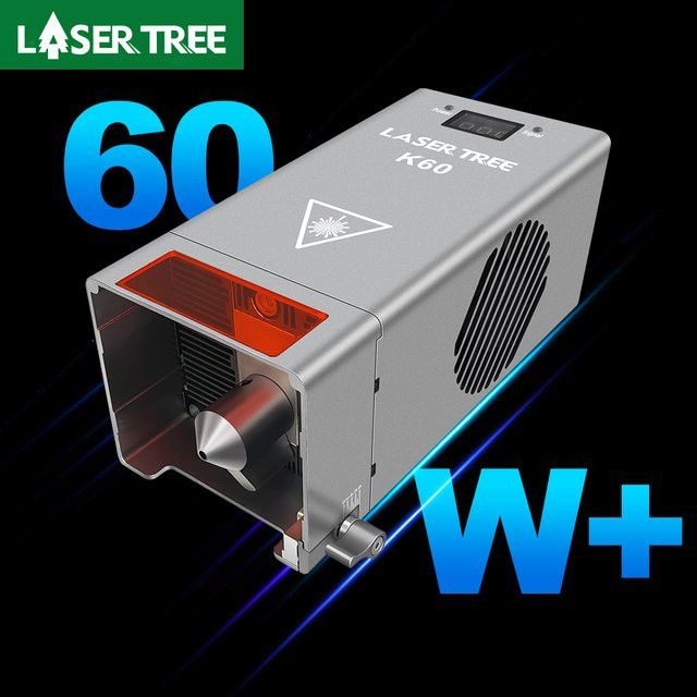 LASER TREE Lasermodul mit Air Assist und TTL Blaulicht für CNC-Lasergravierer zum Schneiden und Gravieren von Holz - Bild 1