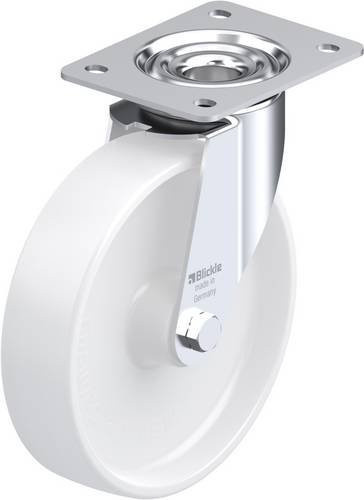 Blickle Lenkrolle LE-PPN 200R mit Kunststoffrad in Weiß, Rad-Durchmesser: 200 mm, Tragfähigkeit: 300 kg - Bild 1