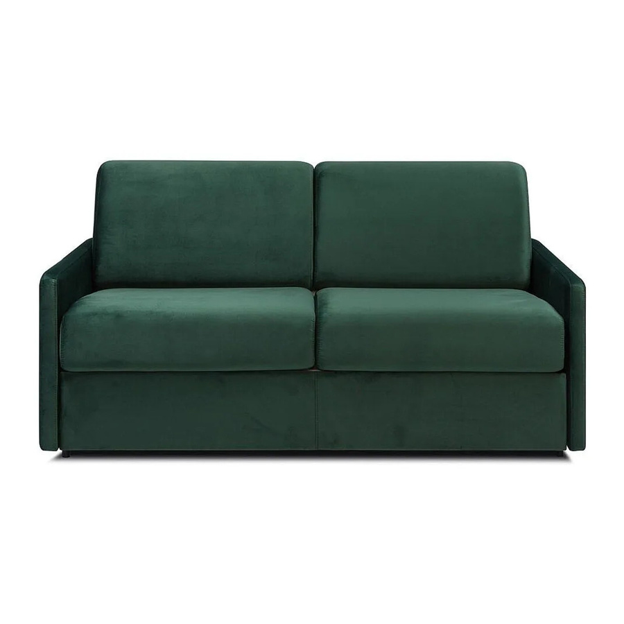 Vente-unique Schlafsofa Calife in Tannengrün mit Samtbezug, Breite: 170 cm - Bild 2