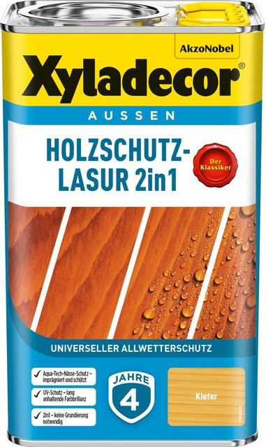Xyladecor Holzschutz-Lasur 2in1 Kiefer matt Braun 2,5 l - Bild 1