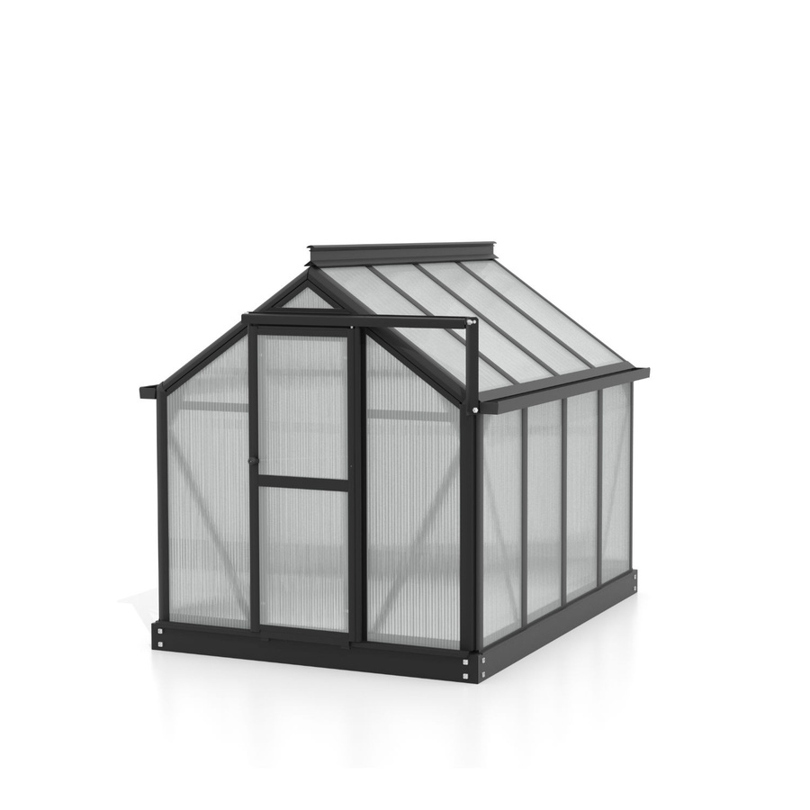 Vitavia Minigewächshaus Merlin in Schwarz mit Polycarbonat-Hohlkammerplatten, B/T/H: 120 x 87,2 x 106,5 cm - Bild 3