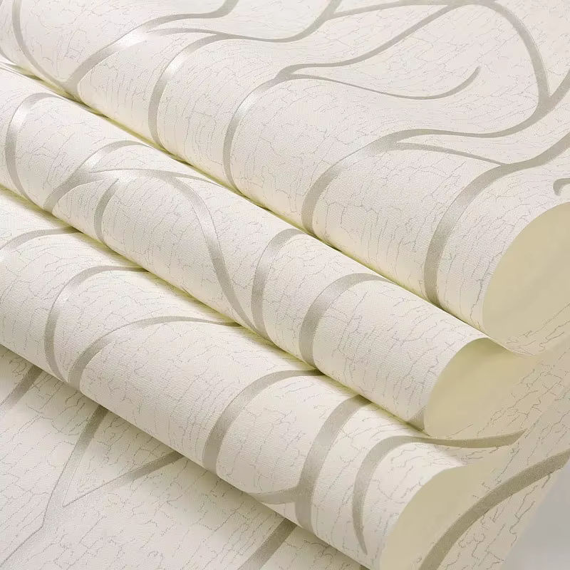 ctzsoop Vlies-Tapete mit 3D-Gebogenen Streifen in minimalistischem modernen Design, Breite: 53 cm - Bild 3