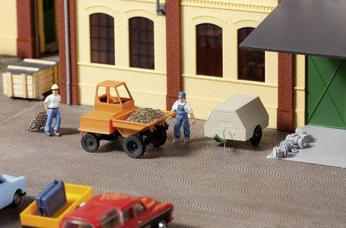 Auhagen H0 Dumper mit Kompressoranhänger Kunststoffmodell - Bild 1