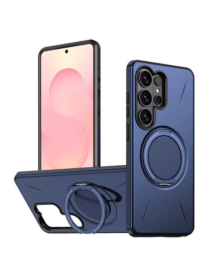 Magnetische Panzerhülle mit 360 Grad Metallring für Samsung Galaxy S26 Ultra, S25 Edge, S24 FE und S23 Plus mit MagSafe Kompatibilität in Rot oder Blau - Bild 7