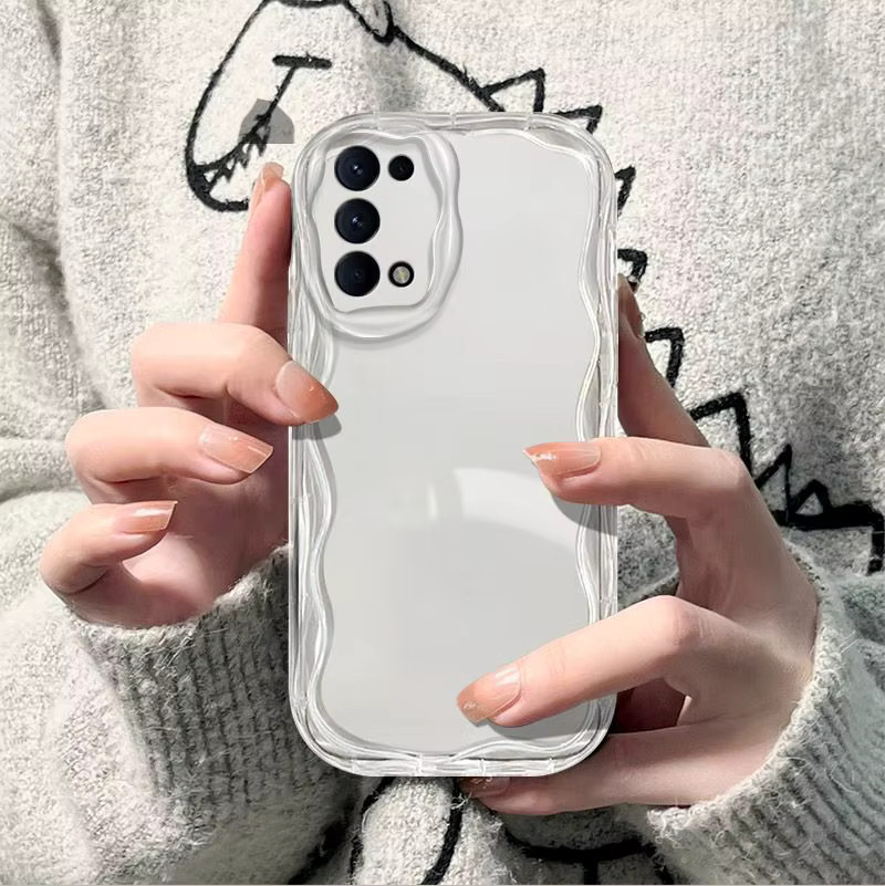 Transparente TPU Wellen-Softcase Schutzhülle für Oppo Reno5 5G, Reno5 4G, Find X3 Lite und Reno5 K - Bild 1