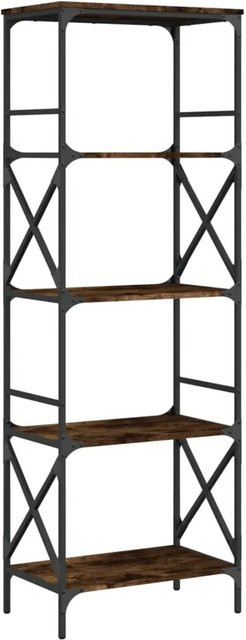 vidaXL Bücherregal mit 5 Böden in Räuchereiche und Braun, B/T/H: 59 x 35 x 171 cm - Bild 1