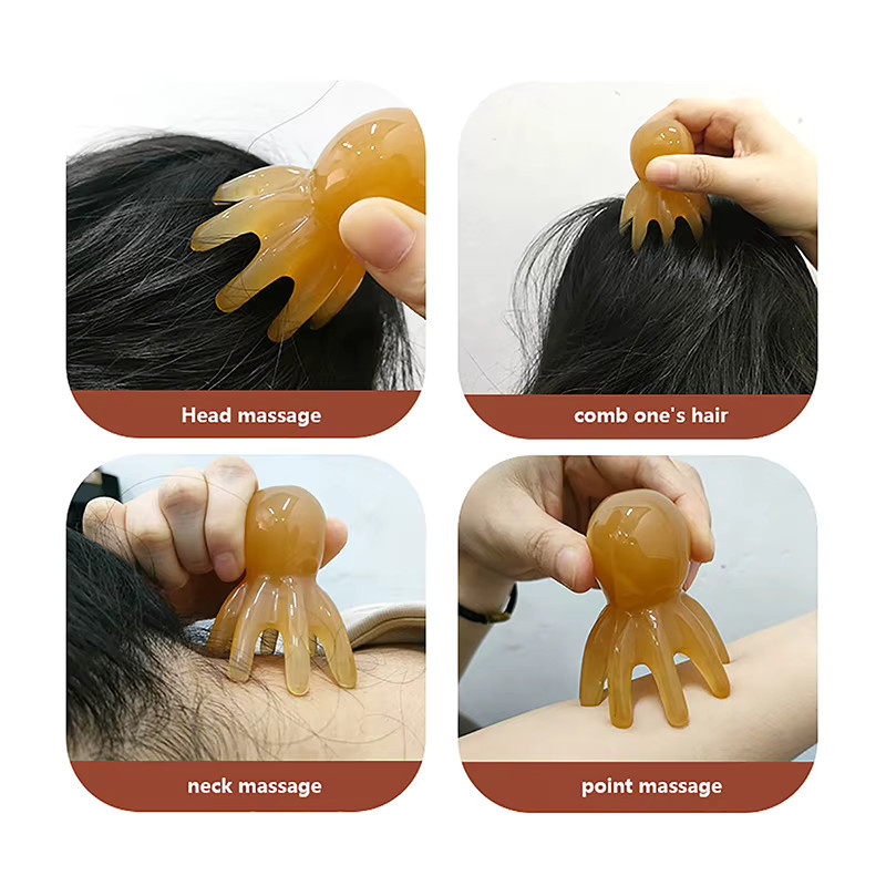 South Moon Oktopus-Kamm Kopfmassagegerät, 2er-Set - Bild 5