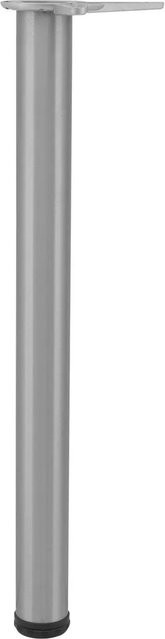 Camar Tischfuß Zylindrisch in Edelstahl Silber gebürstet, Durchmesser: 6 cm, Höhe: 70 cm - Bild 1