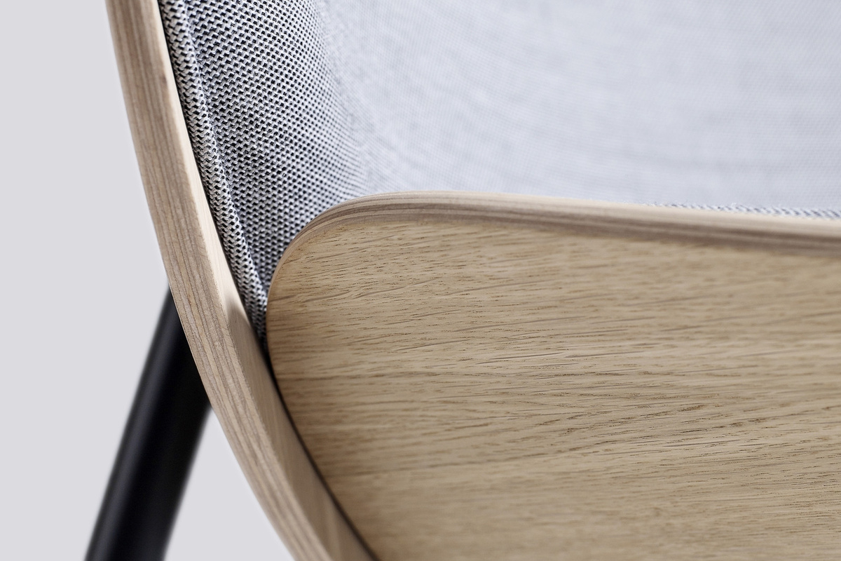 HAY Dapper Sessel in Weiß mit Kvadrat Stoff und Eichenholz-Mix-Frame - Bild 2