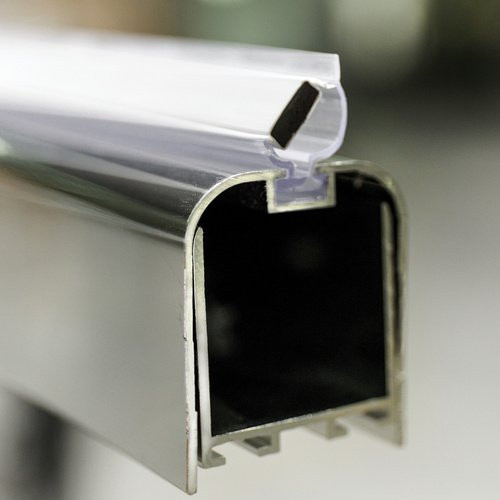 Sanoflex Magnetprofil aus Stahl in Silber/Chrom für Nischen, B/L: 4,5-6,5 x 195 cm - Bild 1