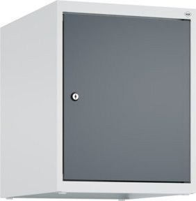 C+P Aufsatzschrank 7035/7016 mit Zylinderschloss und 1 Abteil in Anthrazit Grau, B/T/H: 50 x 40 x 50 cm - Bild 1
