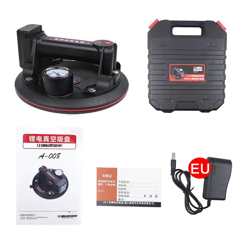 Elektrischer Vakuum-Saugnapf für Glas und Fliesen in Schwarz, Durchmesser: 20,3 cm, 220 kg Tragfähigkeit - Bild 3