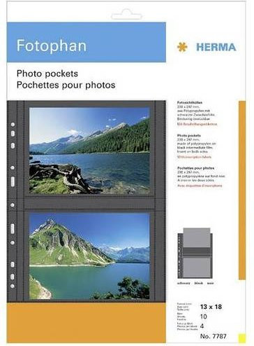 Herma Fotohüllen Schwarz Transparent B/H: 13 x 18 cm - Bild 1