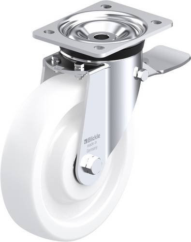 Blickle Lenkrolle LK-SPO 200K-ST mit Feststeller in Weiß, Rad-Durchmesser: 20 cm, Tragfähigkeit: 600 kg - Bild 1