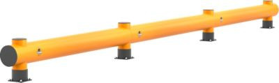 Ampere Rammschutz-Barriere Rack-Mammut Einzelplanke aus Kunststoff in verkehrsgelb, Länge: 400 cm, Höhe: 39 cm - Bild 1