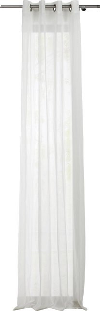 mydeco Ösenschal Pure Weiß, semi-transparent, B: 135 cm x H: 300 cm - Bild 1
