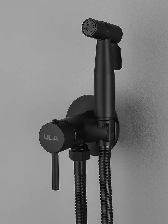 ULA Messing-Bidet-Armatur in Matt Schwarz, tragbarer Bidet-Sprühkopf als Warm- und Kaltwasser-Mischer für die Hygienedusche - Bild 4