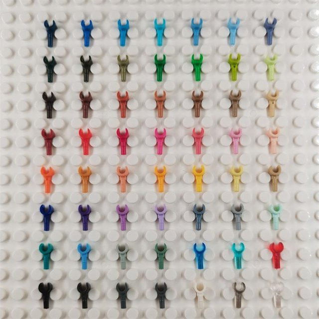 LEGO Baustein Figuren Teile Körperteil Hand, 100-teiliges Set, Grau - Bild 1