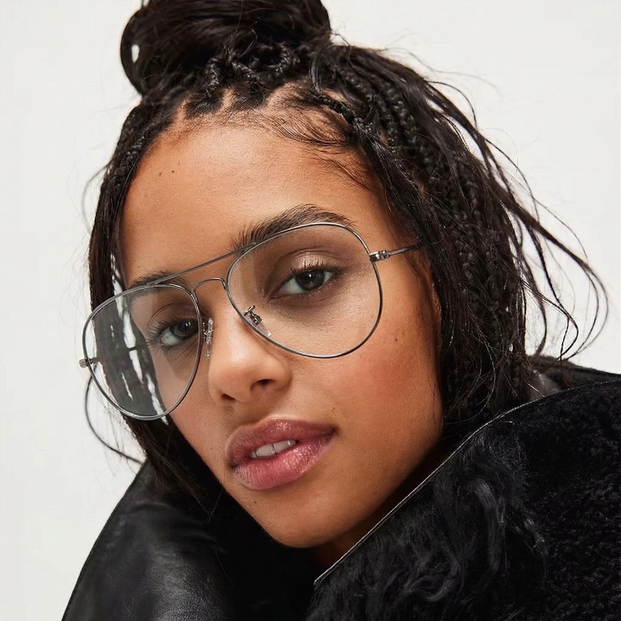 ZOZO TOMI Aviator Lesebrille, Vollrand, Metal, Unisex - Bild 2