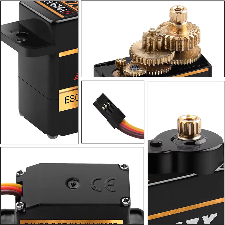 Emax ES08MA II Servo Motor, Analog, Metall Getriebe, 2-20-teiliges Set - Bild 2