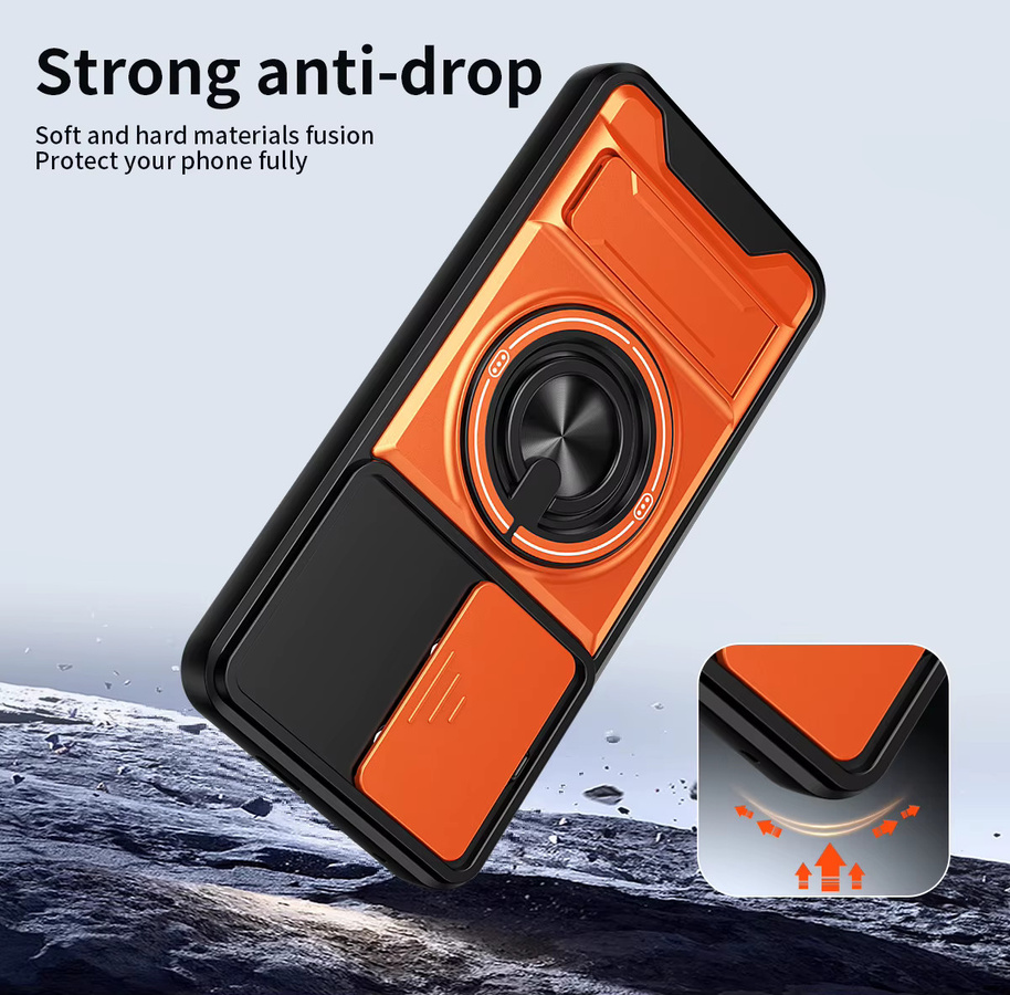 Stoßfeste magnetische Armor Handyhülle für Xiaomi Poco X8 Pro Max X7 X6 Pro F8 Ultra mit Kameraschutz und Ständer in Rot - Bild 4