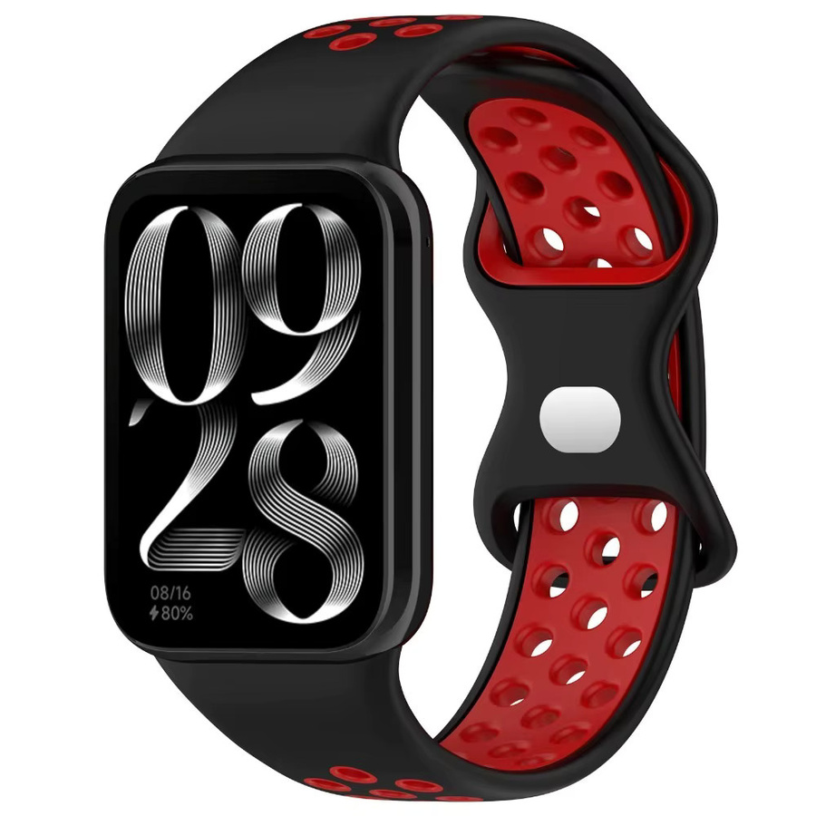 Xiaomi Uhrenarmband Silikon, Schwarz, Redmi Watch 4 5, Xiaomi Mi Band 8 9 Pro - Bild 2