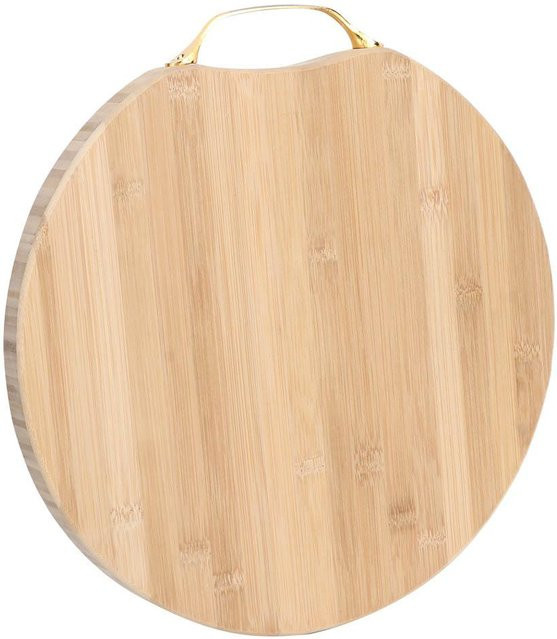 Aimo Bambus-Schneidebrett mit Griff, beige, B/T/H: 34 x 34 x 3 cm - Bild 1