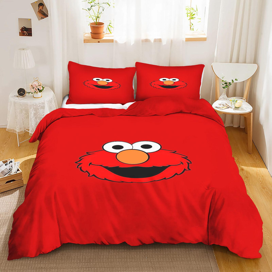 Gu Tao Sesamstraße Kinder-Bettwäsche-Set 3-teilig mit Cartoon-Design, B/H: 150 x 200 cm - Bild 1