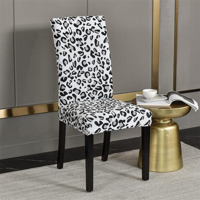 Housmife Geometrischer Stretch Stuhlbezug aus elastischem Spandex in Multicolour für Esszimmer und Gastronomie - Bild 1