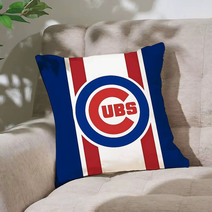 52TOYS Chicago Cubs Baseball Kissenbezug im Vintage-Stil, Blau, B/T/H: 40 x 40 x 40 cm - Bild 4