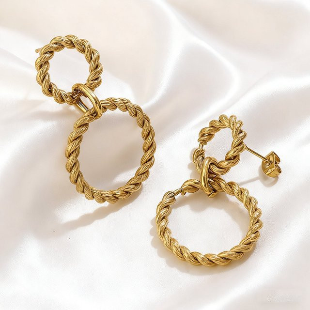Aiovlo Ohrringe Edelstahl, Gold, Damen - Bild 1